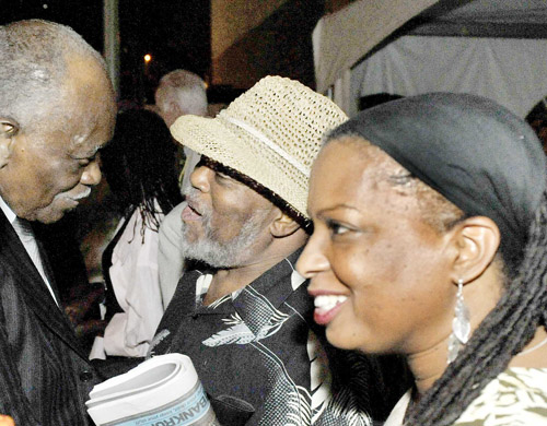 Hank Jones with Marcus and Joan at the 2009 Detroit Jazz Festival