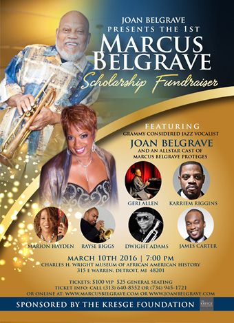 Marcus Belgrave Scholarship Fundraiser Flyer